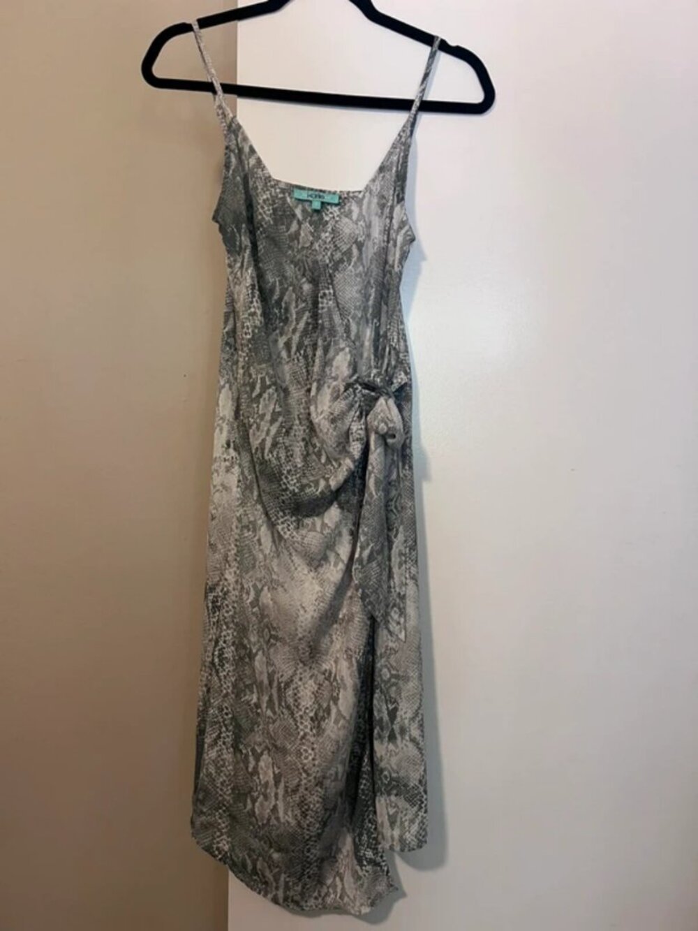 Snake Midi Wrap Dress